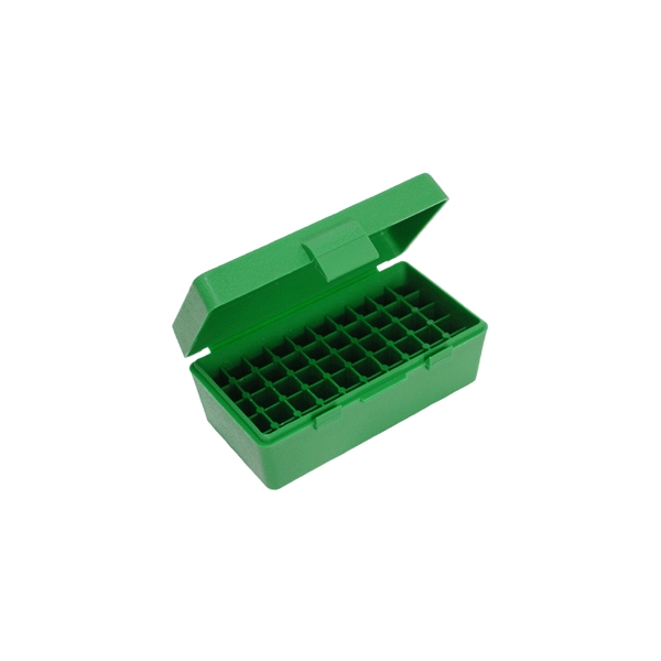 Mtm Ammo Box .38/.357 50-rnds. - Flip Top Style Green