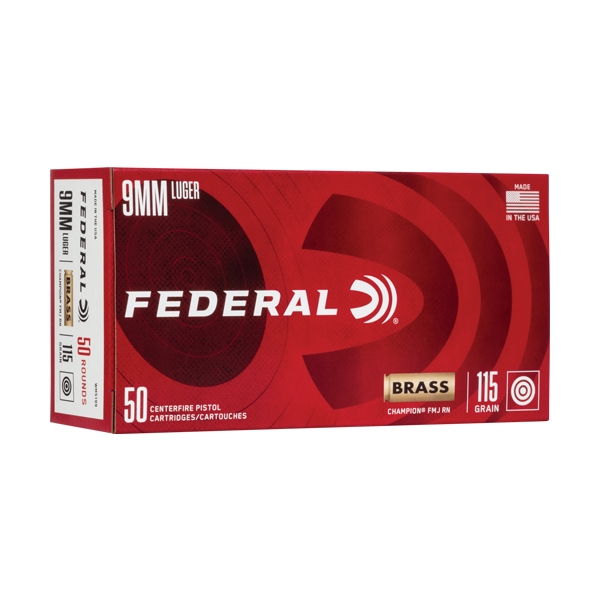 Federal 9mm Luger 115gr Fmj - 50rd 20bx/cs