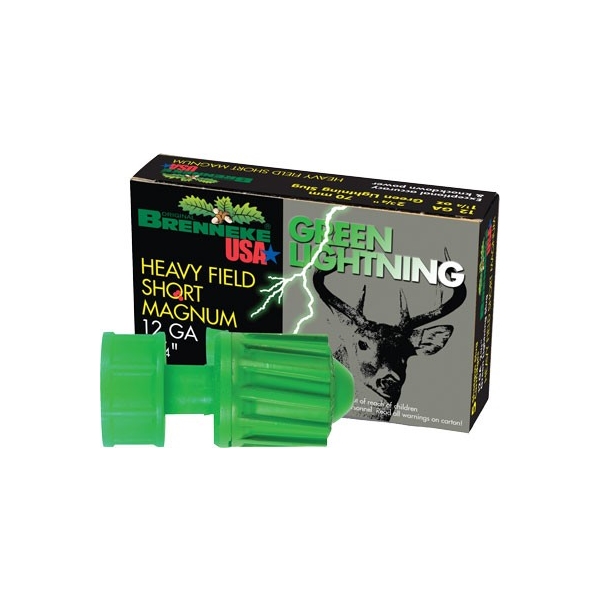 Brenneke Usa 12ga 2-3/4" Green - 5rd 50bx/cs Lightning 1-1/4oz