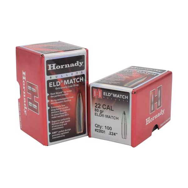 Hornady Bullets 22cal .224 - 80gr. Eld-m Match 100ct