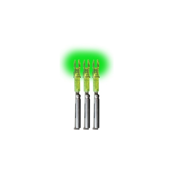 Lumenok Lighted Nock - X-series Green 3pk