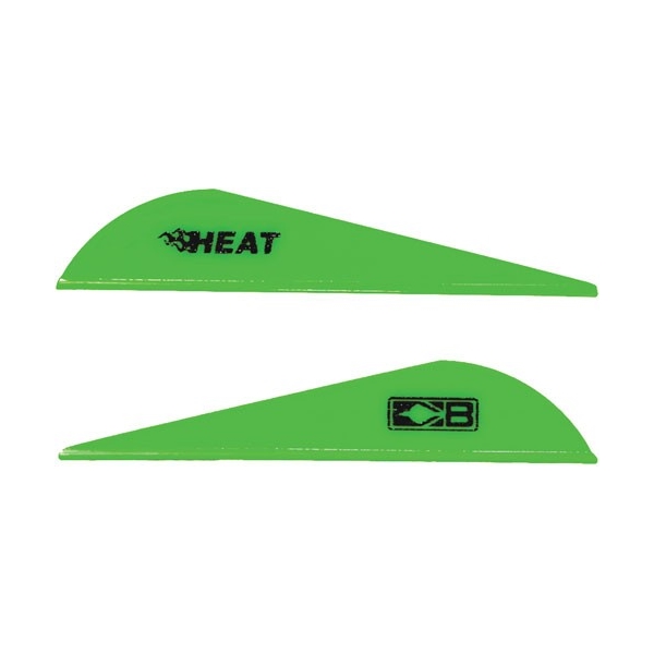 Bohning Heat Vane 2.5" - Solid Neon Green 36pk