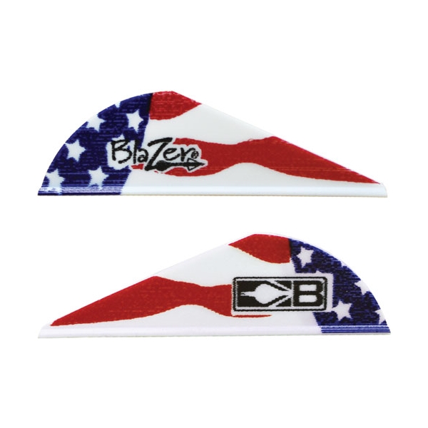 Bohning Blazer Vanes True - Color 2" American Flag 100pk