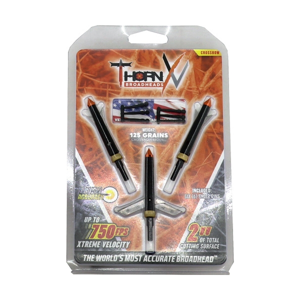 Thorn Broadheads Xv Crossbow - 125gr 2-blade 2" Cut 3pk