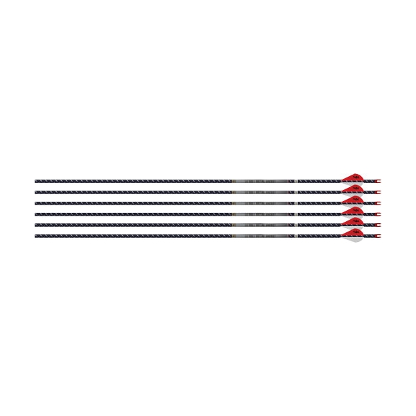 Easton Arrow 4mm Fmj 400 - 6-pack W/ 2" Blazer Vanes