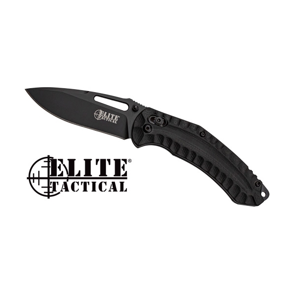 Mc Elite Tactical Pyrodex 3.3" - Drop Point Folder Black/black!