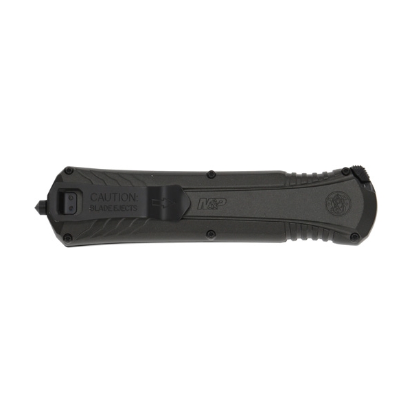 S&w Knife M&p Otf 3.5" Aus-8 - Blade Tip Down Carry W/safety