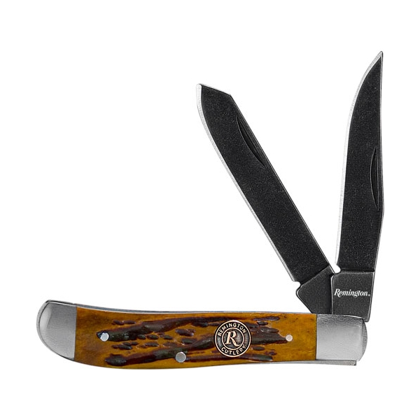 Remington Cutlery Back Woods - 3.5" Trapper Bone/s-washed