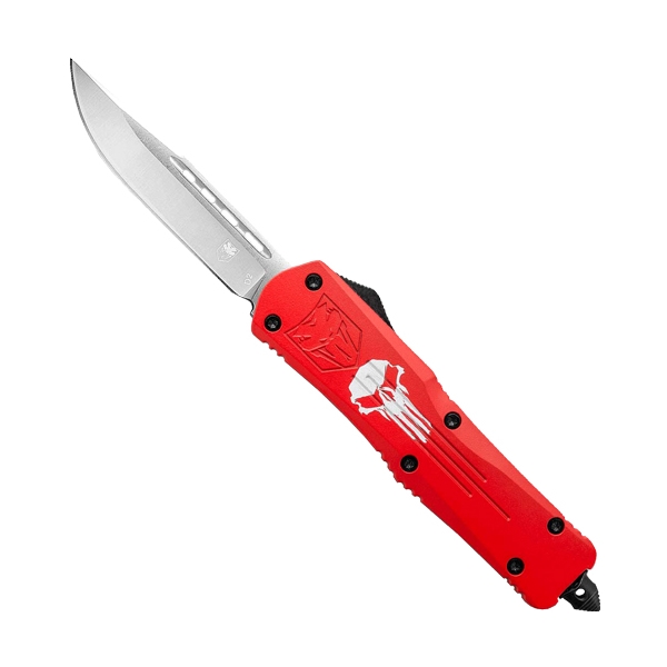 Cobratec Large Fs3 Otf Red - Punisher 3.5" D2 Steel Drp Pnt