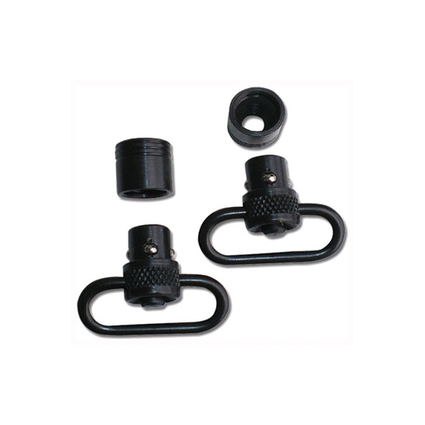 Grovtec Push Button Swivel Set - Black 1" 2-pack