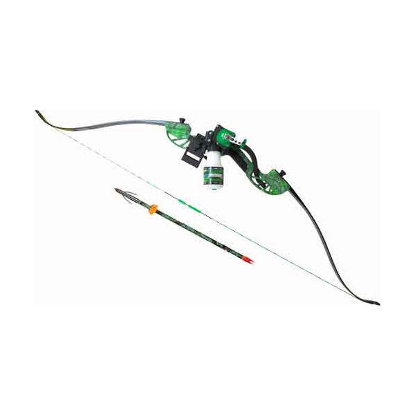 Ams Bowfishing Complete Bow - Kit Water Moc Recurve Green Rh