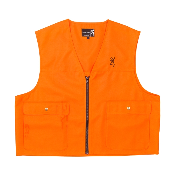 Browning Safety Vest Buck - Mark Logo Blaze Orange Lg