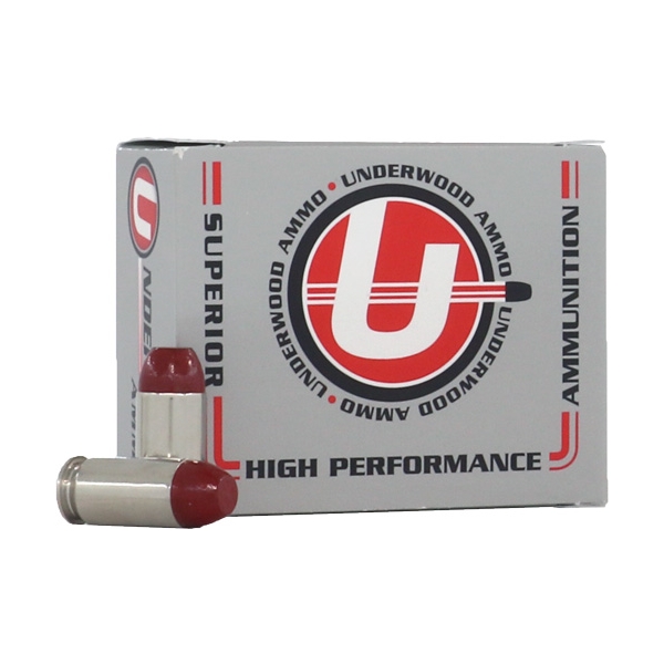 Underwood 45 Acp+p 255gr - 20rd 10bx/cs Cast Flat Nose