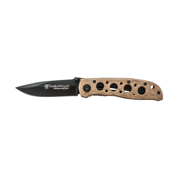 S&w Knife Extreme Ops 3.2" - Blade Black/desert Camo Handle