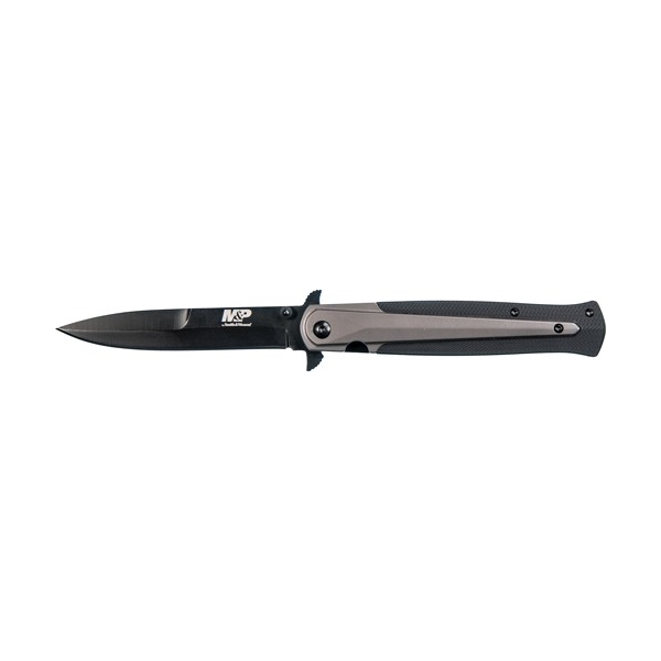 S&w Knife M&p Dagger 4" Blade - Black/fde W/ Pocket Clip