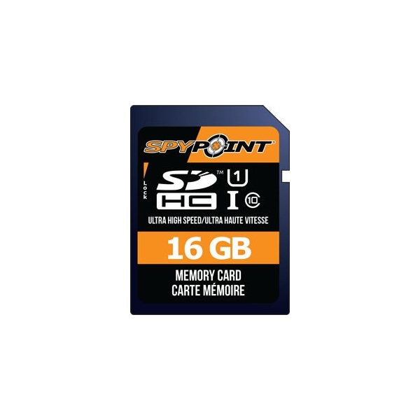 Spypoint Trail Cam 16gb Sd - Card High Speed Class 10 Blk