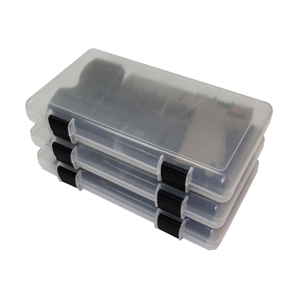 Mtm In-safe Handgun Storage - Case 12" Clear Smoke 3-pack