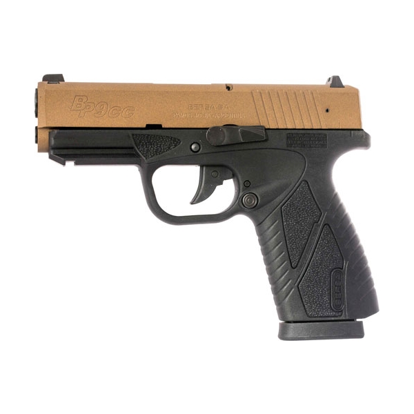 Bersa Bp Cc 9mm Fs 8 Sh Burnt - Bronze Slide/blk Frame Zan Exl