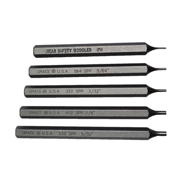 Grace Usa Starter Short Pin - Punch Set Steel 5pc