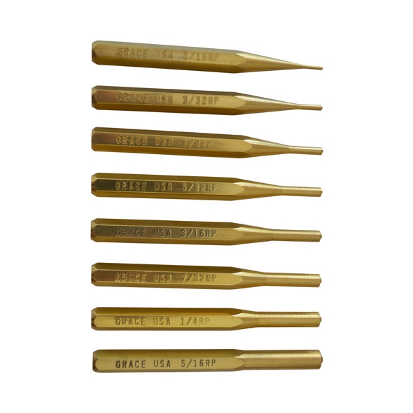 Grace Usa Punch Set - Roll Pin Punch Set Of 8 Brass