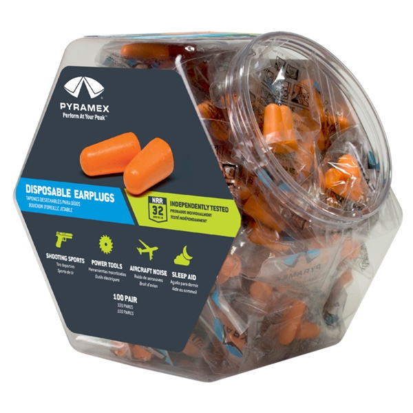 Pyramex Ear  Plugs, Pyra Pydp1000bn Earplug Bin 100pair