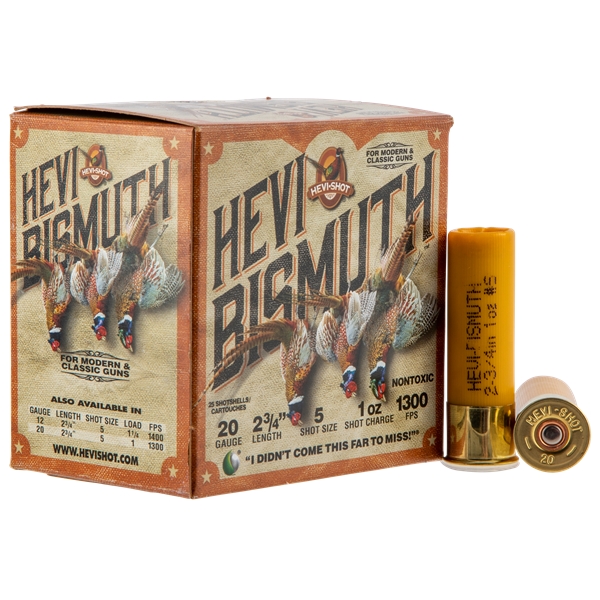 Hevishot Hevi-bismuth, Hevi 17715 Bism. Upland 20 2.75  5  1oz  25/10