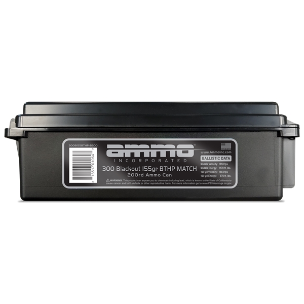 Ammo Incorporated , Ammoinc 300b155bthp-b200  300bo  155  Bthp 200/6