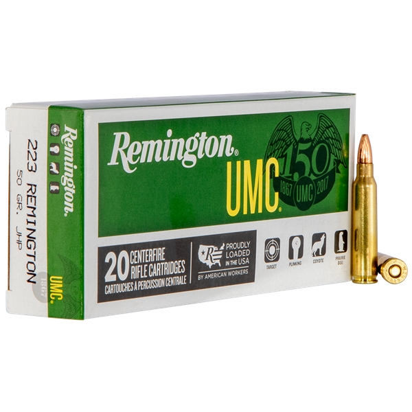 Remington Ammunition Umc, Rem 23812 L223r8    Umc 223         50 Jhp   20/10