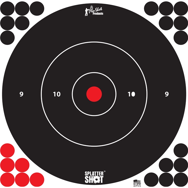 Pro-shot Splattershot, Proshot 12b-whte-5pk     12" Splatter Bullseye Trg