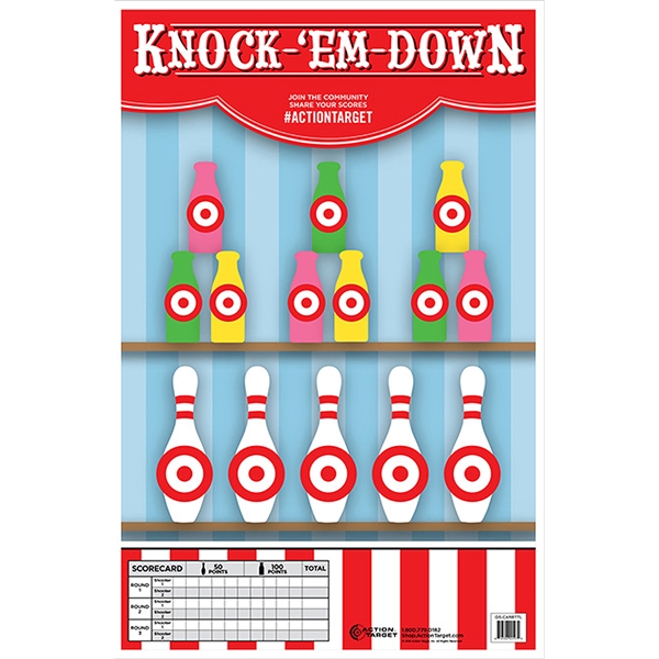 Action Target Inc Action, Action Gscarbttl100     Knock Em Down       100 Bx