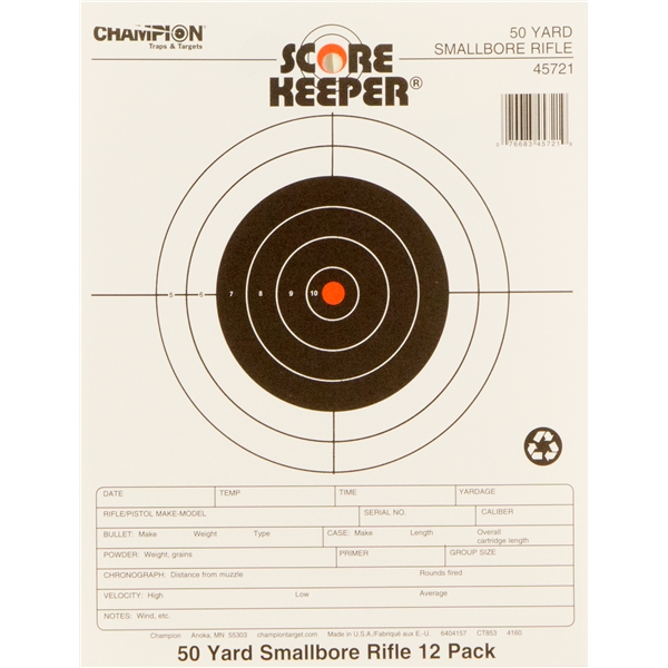 Champion Targets Scorekeeper, Champ 45721 50ft Smallbore Notebook