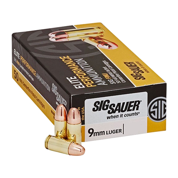 Sig 9mm Luger 124gr Fmj - 50rd 20bx/cs