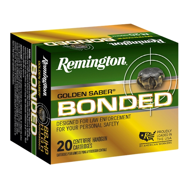 Remington Ammunition Golden Saber, Rem 29343 Gsb9mmcb  Gld Saber  9mm 147bjhp  20/25