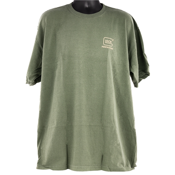 Glock Perfection, Glock Aa75149  Perfection Logo Ss Shirt Green   Sm