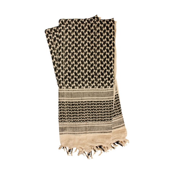 Red Rock Shemagh Head Wrap - Khaki/black