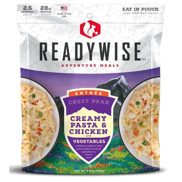 Wise Foods Outdoor Food Kit, Wise Rw05-006 6 Ct Crest Peak Creamy Pasta & Chk