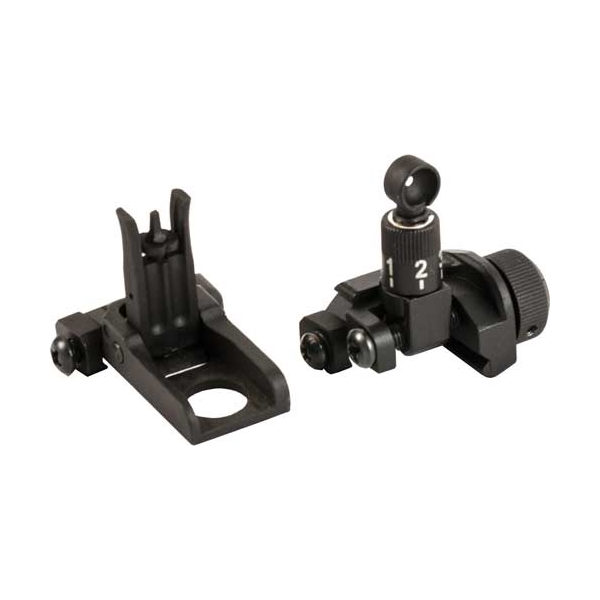 Je Flip-up Front And Rear - Steel Sight Set Black