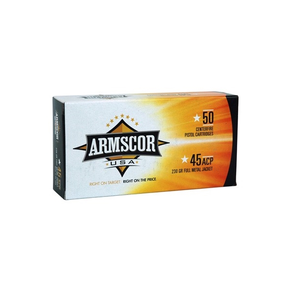 Armscor 45acp 230gr Fmj - 50rd 20bx/cs Made In Usa