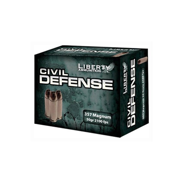 Liberty Civil Defense 357mag - 20rd 50bx/cs 50gr Hp