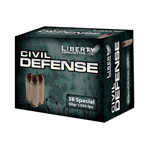 Liberty Civil Defense 38spcl - 20rd 50bx/cs 50gr Hp