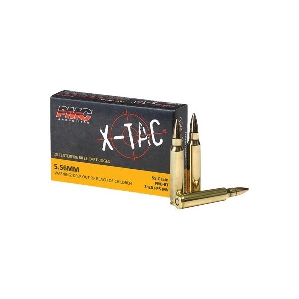 Pmc 5.56mm Nato 55gr Fmj-bt - 20rd 50bx/cs