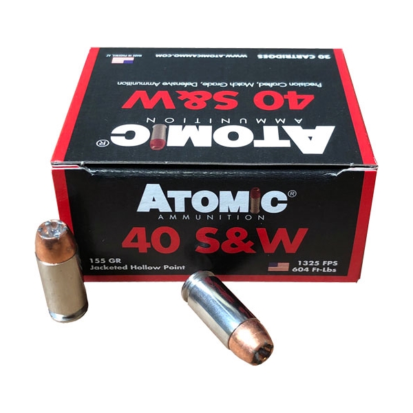 Atomic 40 Sw 155gr Bonded Jhp - 20rd 10bx/cs