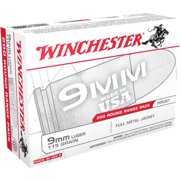 Winchester Ammo Usa, Win Usa9w     9mm       115 Fmj    200/05