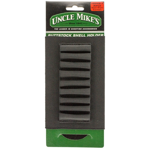 Uncle Mikes Buttstock Shell Holder, Unc 8848-1 Butt Stock Holder Rifle Blk