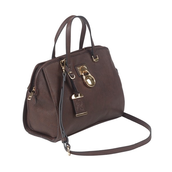 Bulldog Concealed Carry Purse - Satchel Chocolate Brown