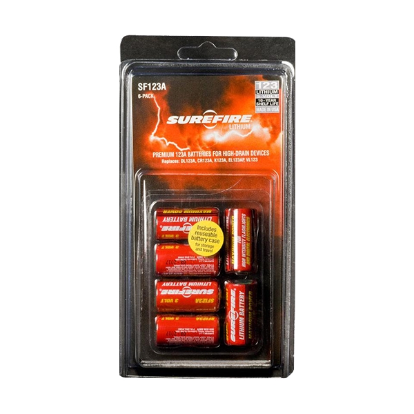 Surefire Cr123a, Sf Sf6-bc      Sf123a Batteries    (6)