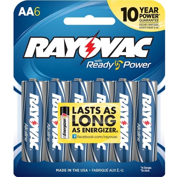 Ray 815-6f    Alk Aa  Card Battery 6pk