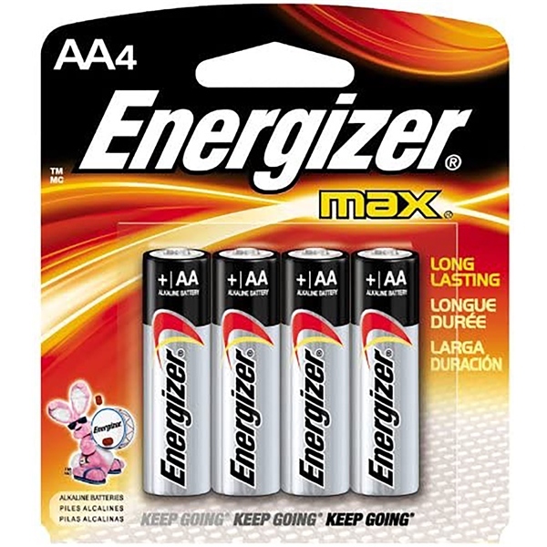 Rayovac Aa, Energizer E91bp-4     Max Aa