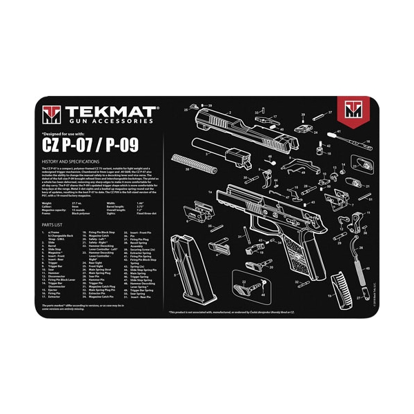 Tekmat Pstl Mat For Cz P07/p09 Blk