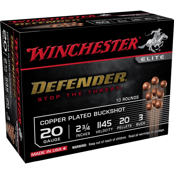 Winchester Ammo Defender, Win Sb203pd    Dfndr   Cp   3  Buck          10/10